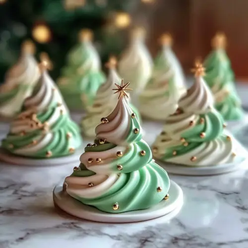 Christmas Tree Meringues