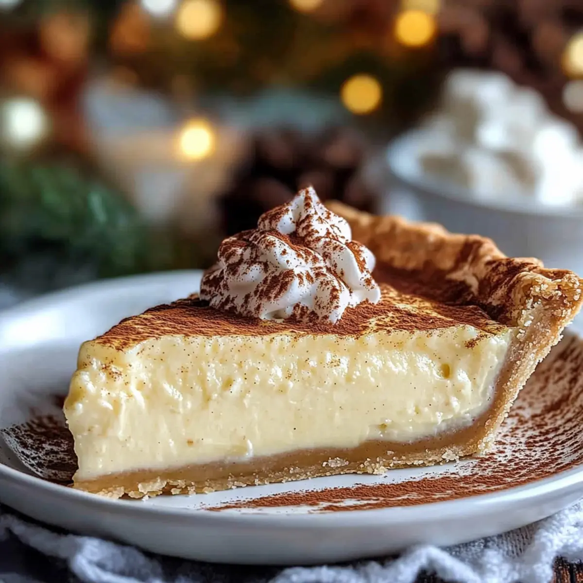 Cinnamon-Vanilla Custard Pie