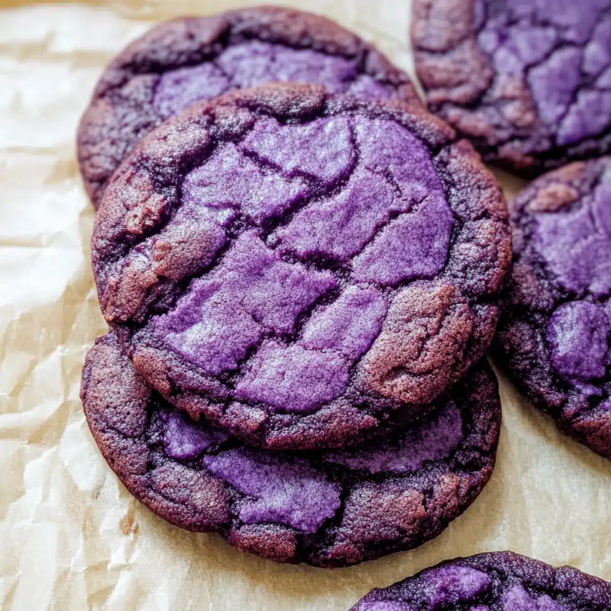 30-Minute Ube Brownie Cookies