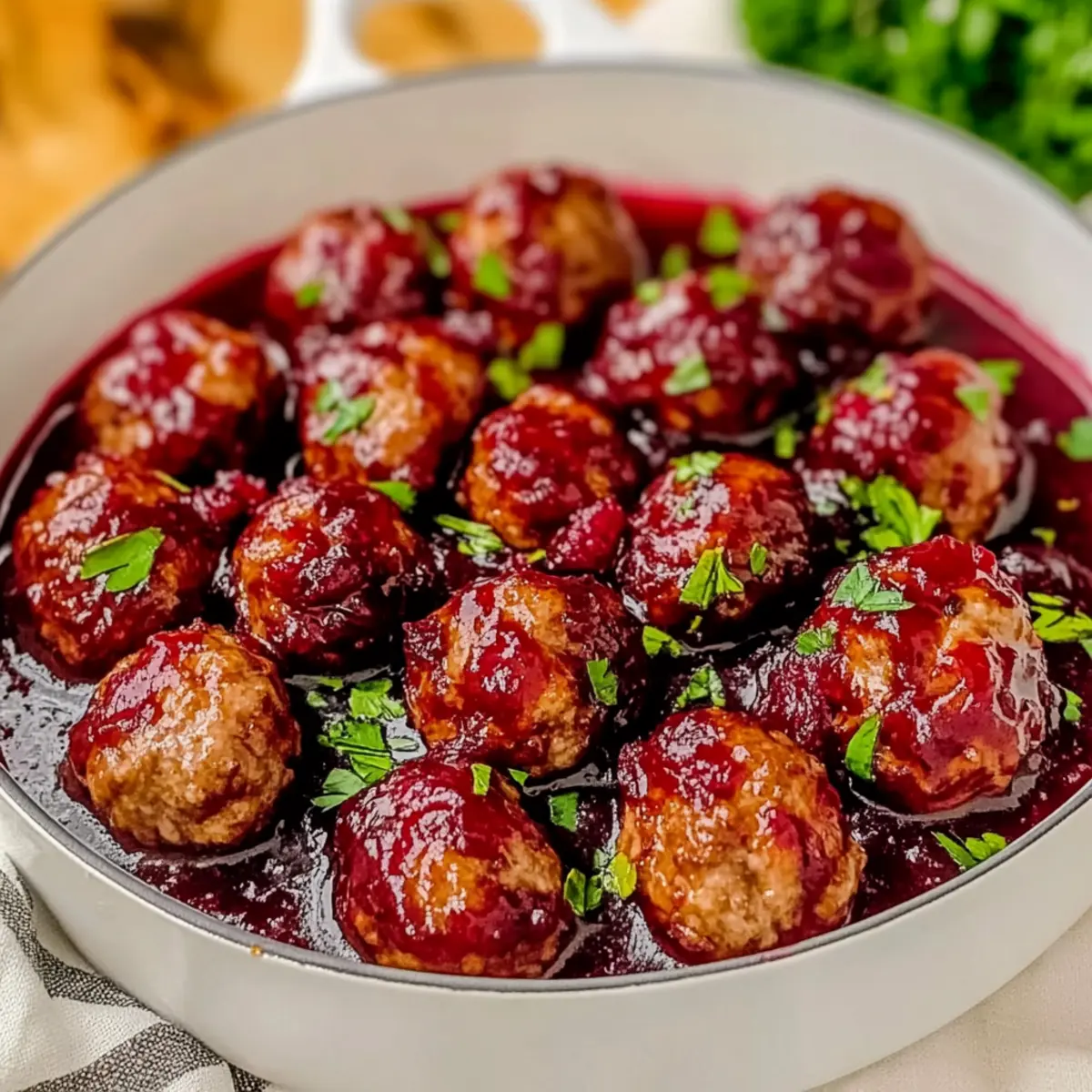 Quick Cranberry Meatballs