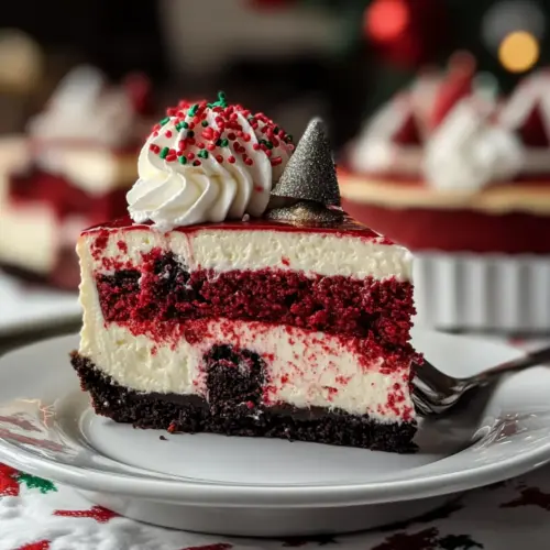 Christmas Red Velvet Cheesecake