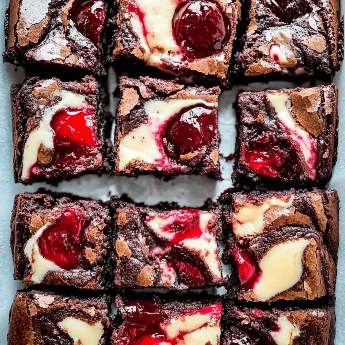 Cherry Cheesecake Swirl Brownies
