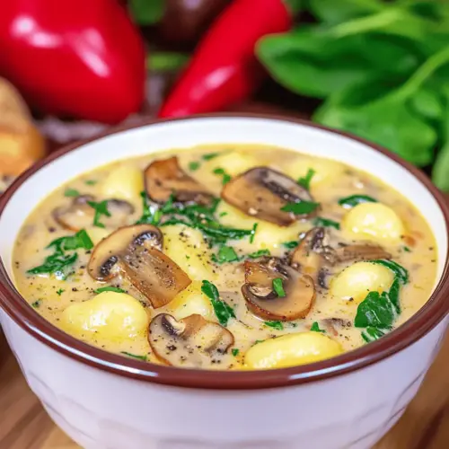 Creamy Mushroom Gnocchi Soup