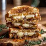 Pear & Apple Grilled Cheese With Caramelized Onions