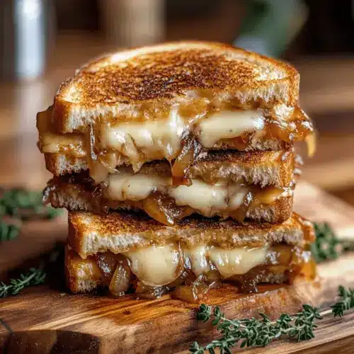 Pear & Apple Grilled Cheese With Caramelized Onions