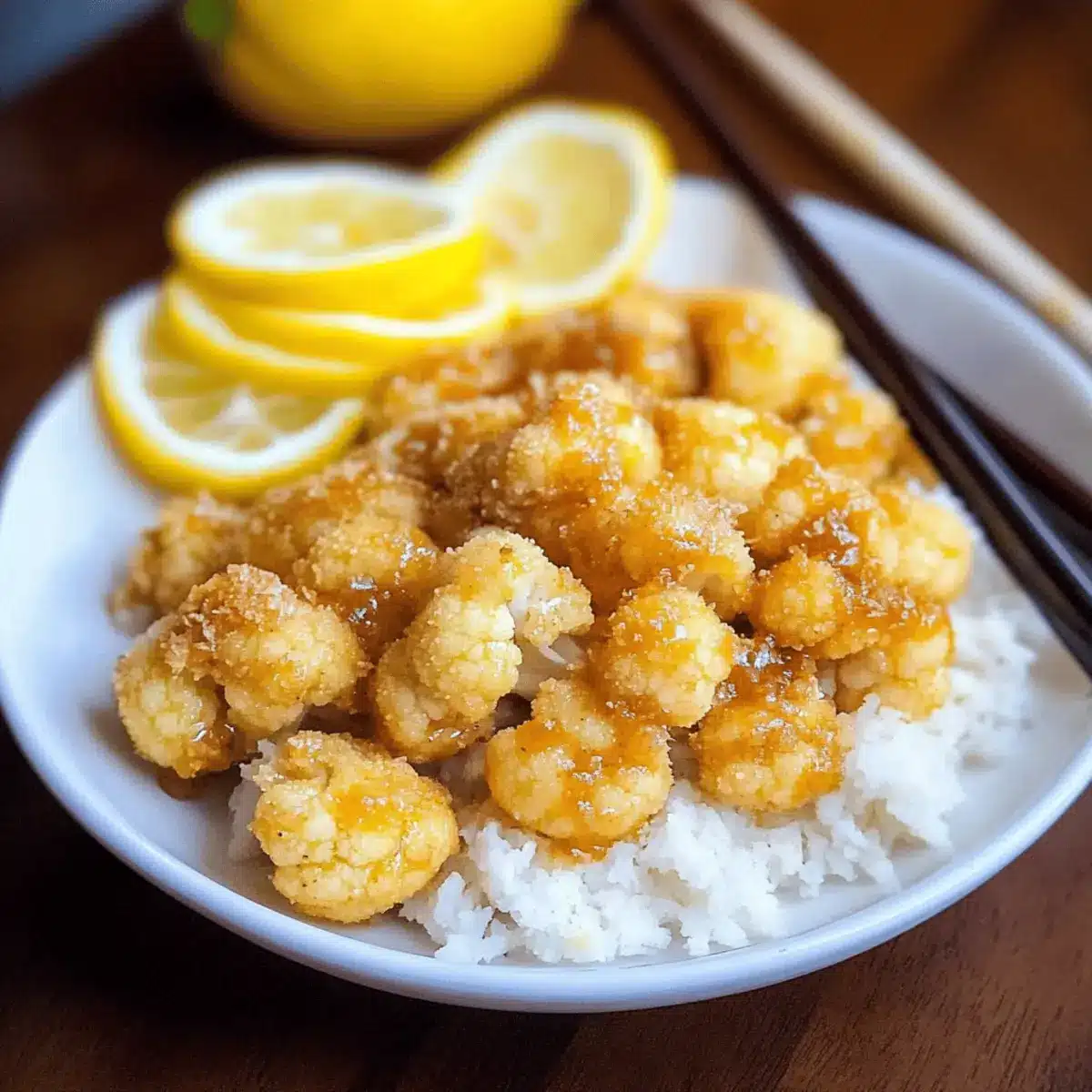 Sticky Lemon Cauliflower