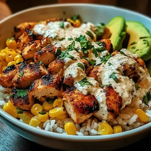 Street Corn Chicken Rice Bowl