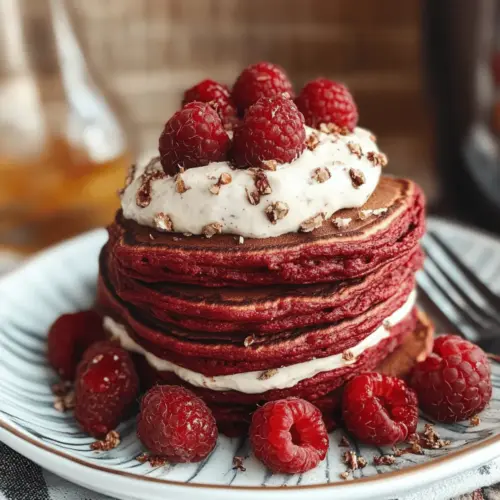 Vegan Red Velvet Pancakes