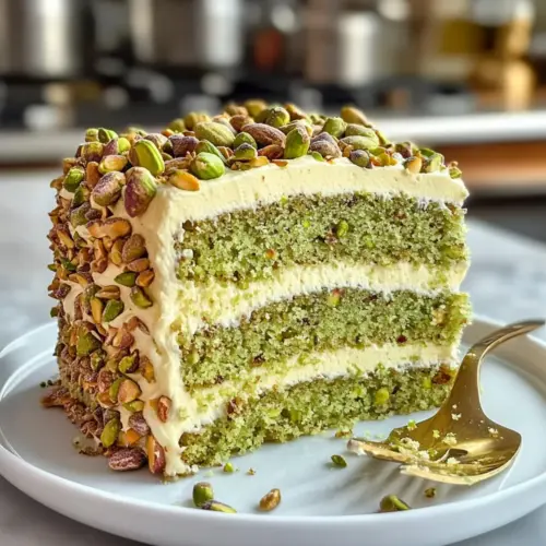 Pistachio Mascarpone Layer Cake