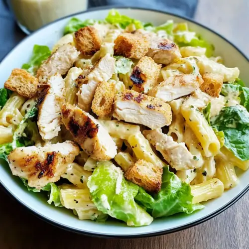 20-Minute Chicken Caesar Pasta Salad