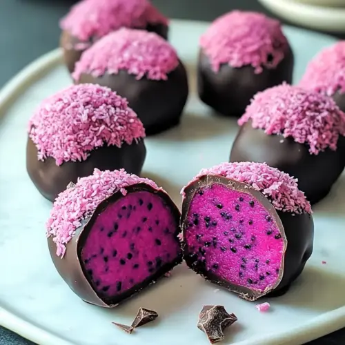 Dark Chocolate Dragon Fruit Coconut Treats