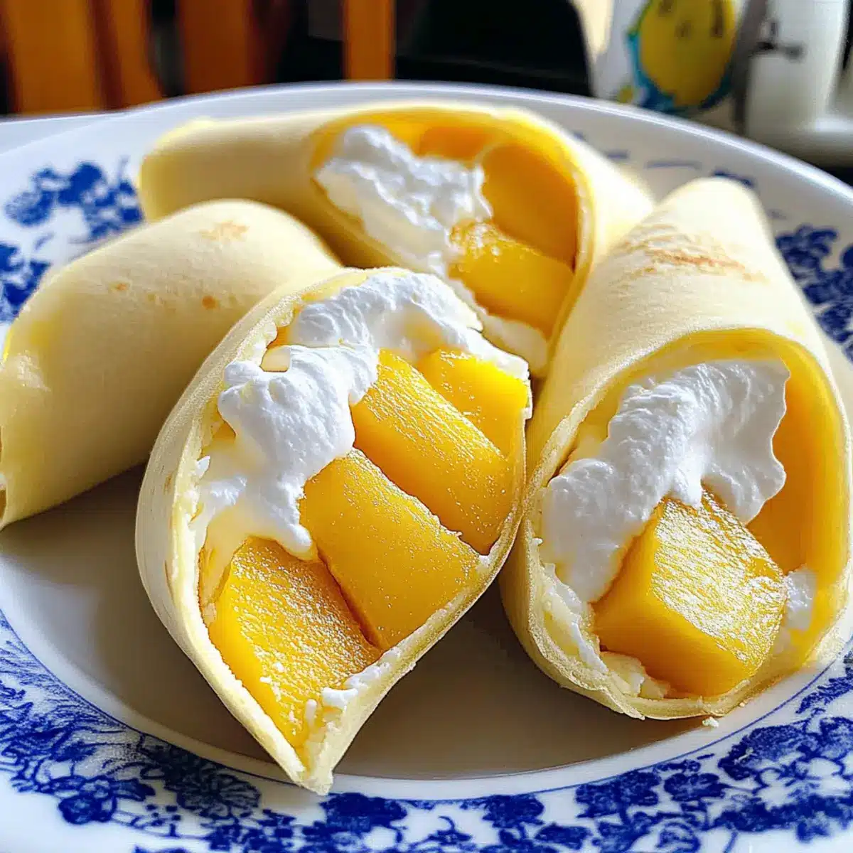 Pillowy Mango Pancakes