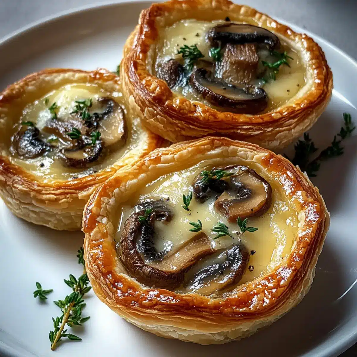 Mini Mushroom and Gruyère Pot Pies with Thyme
