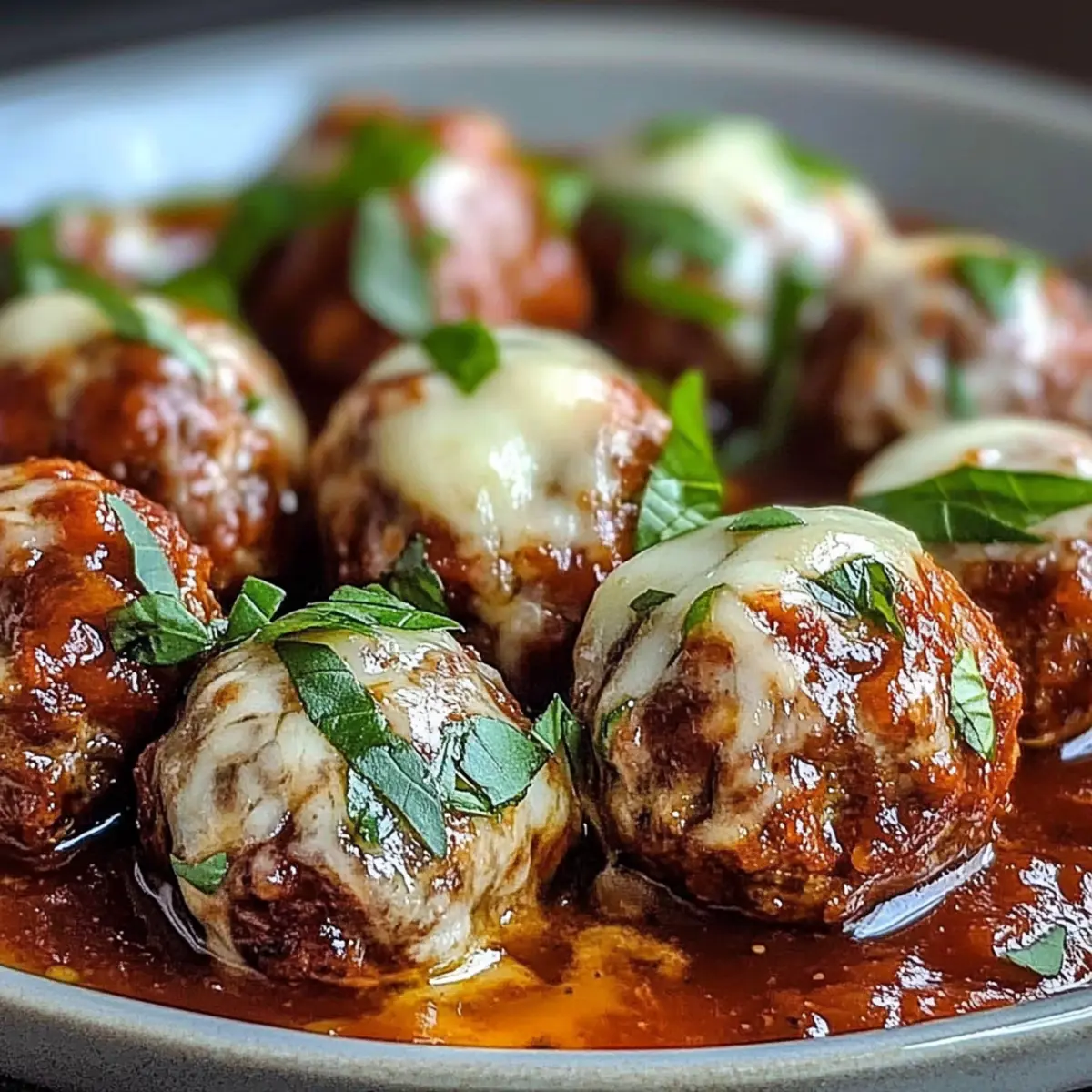 Cheesy Garlicky Meatballs