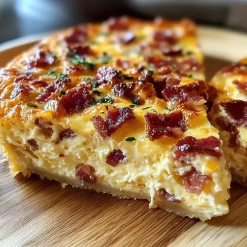 Crustless Bacon & Cheese Quiche