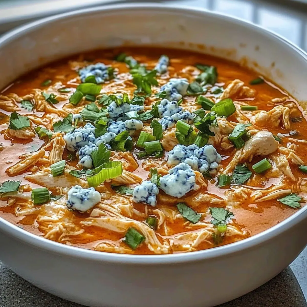 Buffalo Chicken Dip Soup