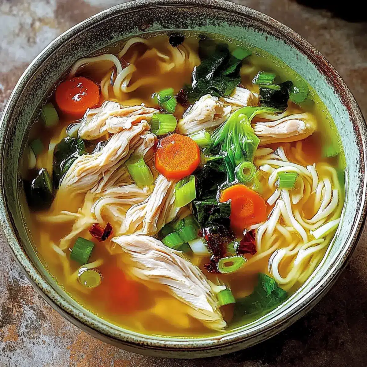 Ginger Garlic Chicken Noodle Soup