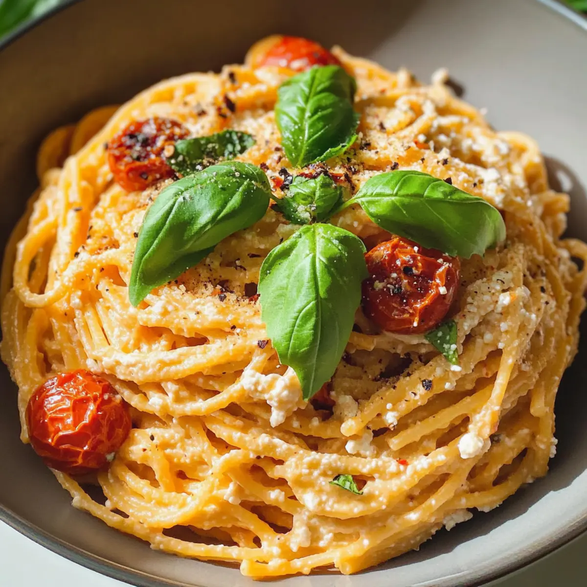 Roasted Tomato and Garlic Ricotta Pasta