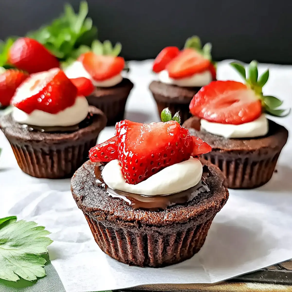 Strawberry Chocolate Cookie Cups
