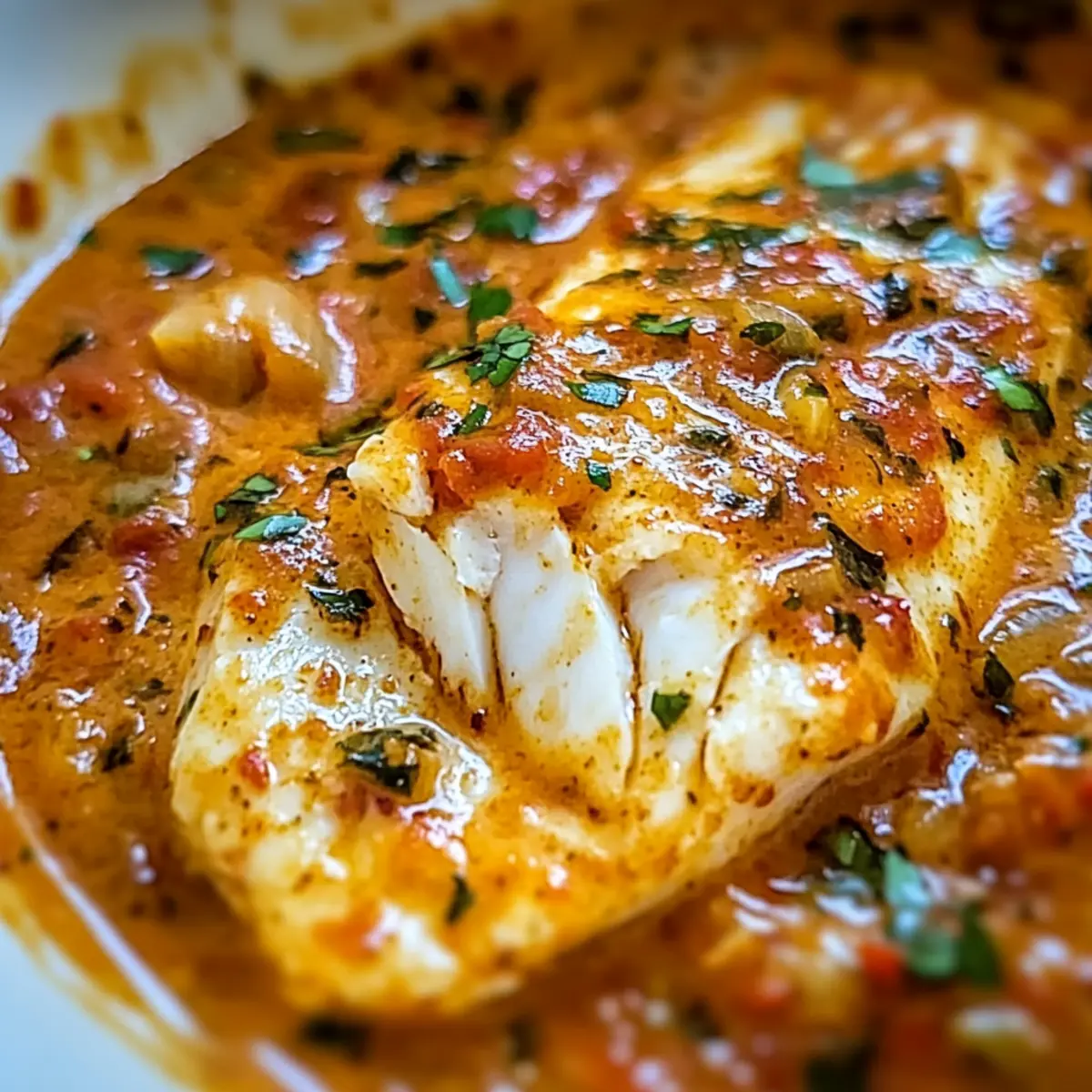 Tilapia in Roasted Pepper Sauce
