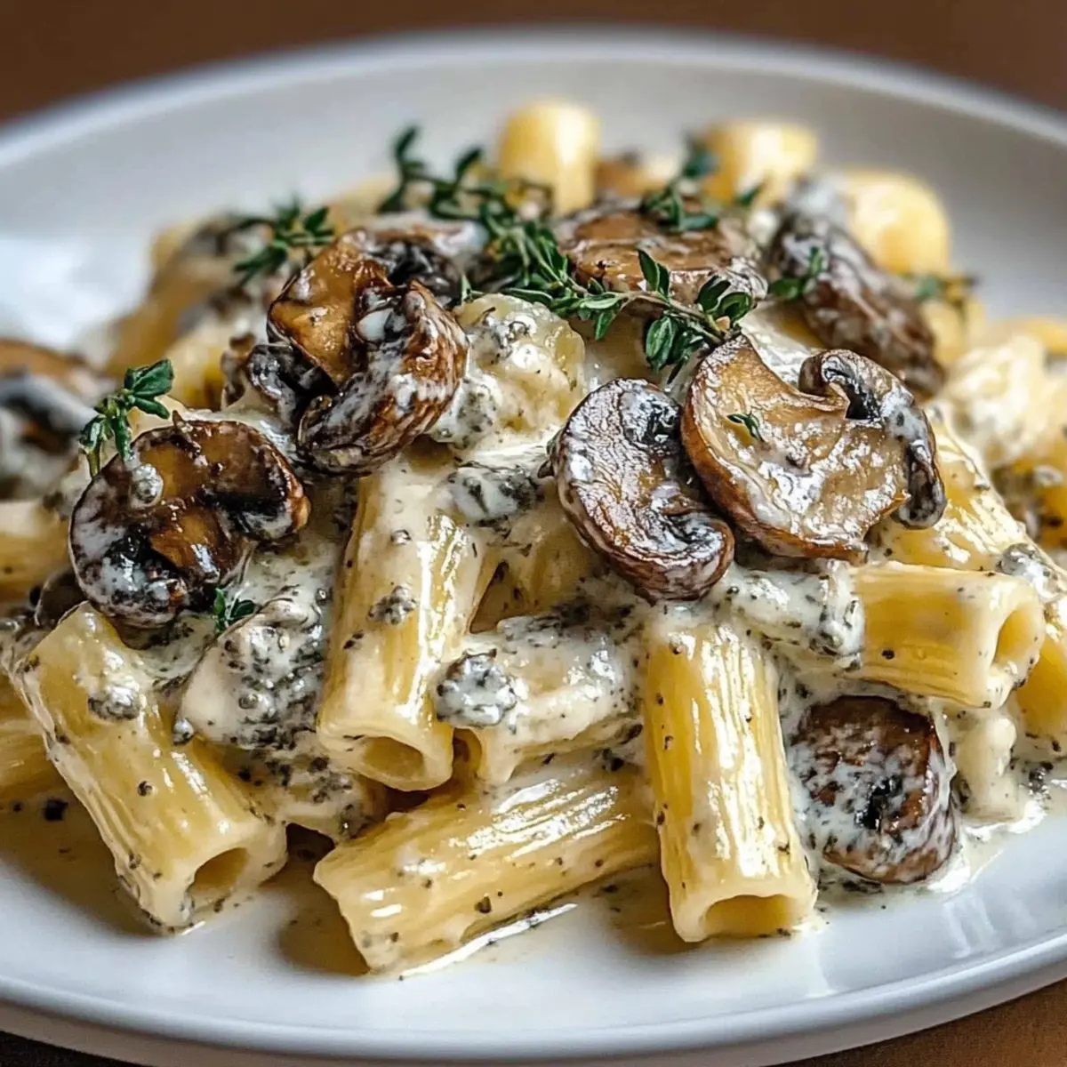 Gorgonzola Truffle Cream Mushrooms