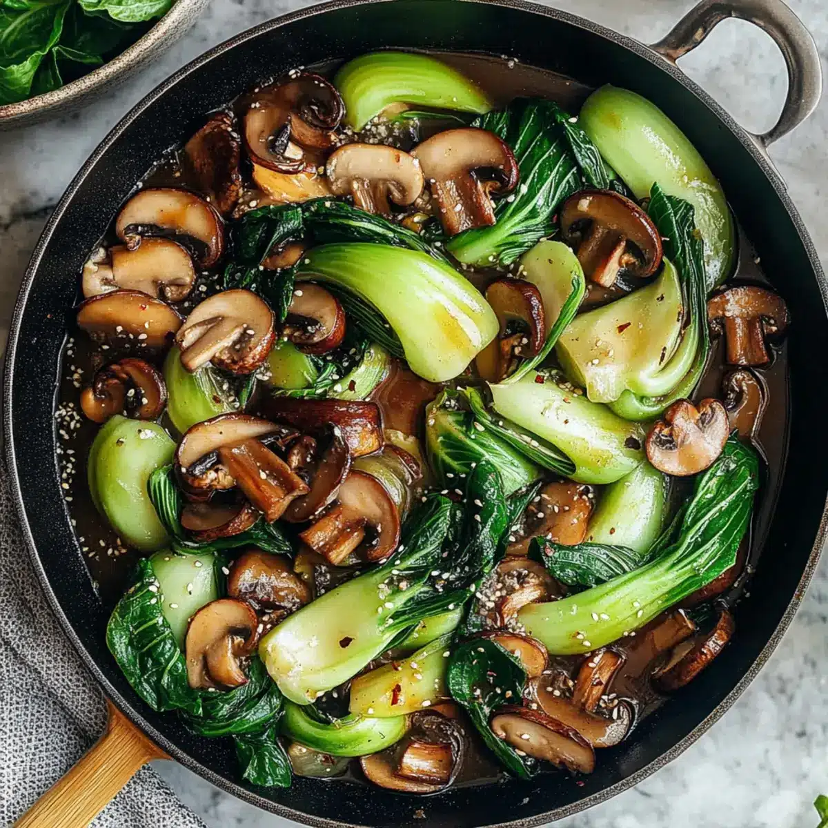 Bok Choy and Mushroom Stir Fry