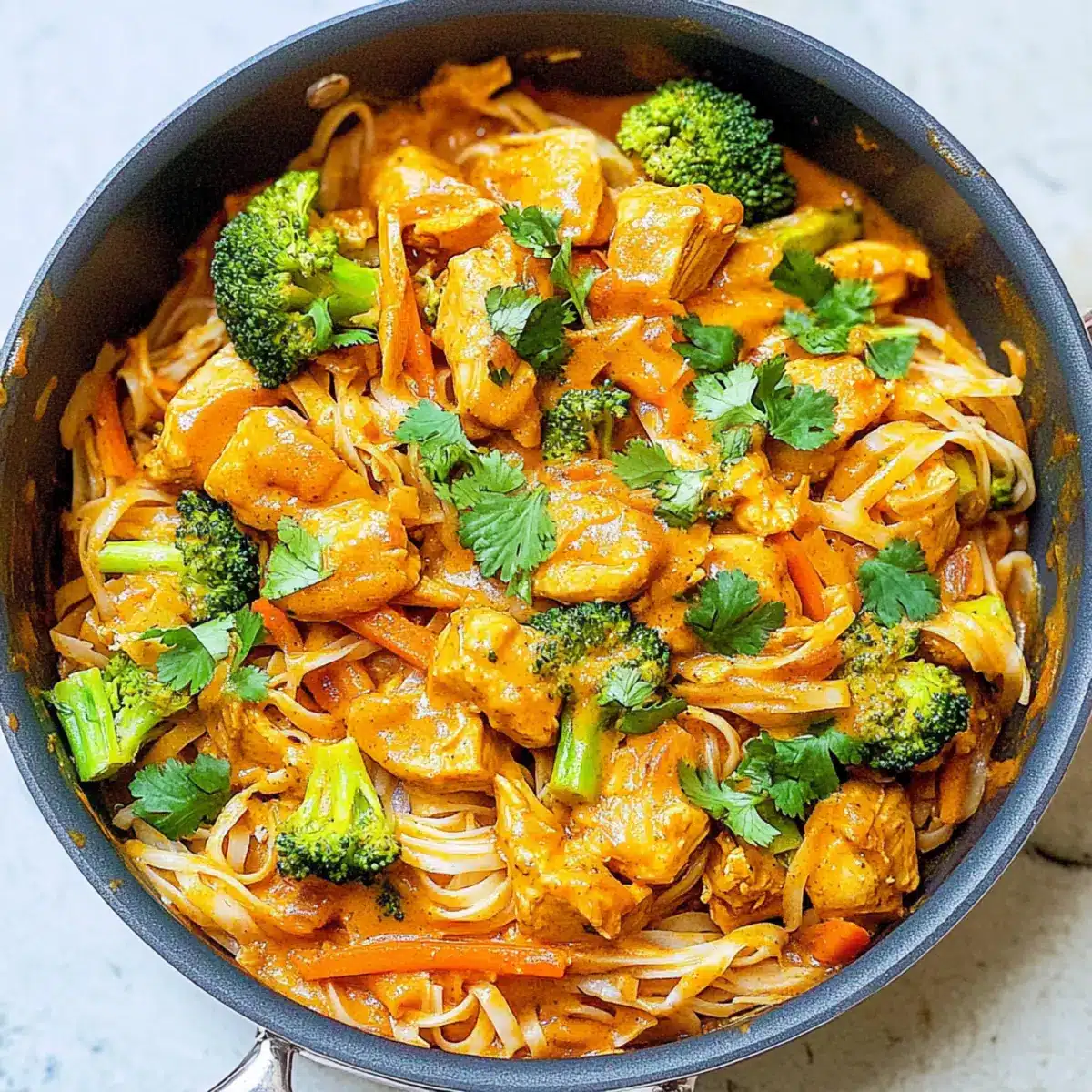 Coconut Curry Chicken and Rice Noodles