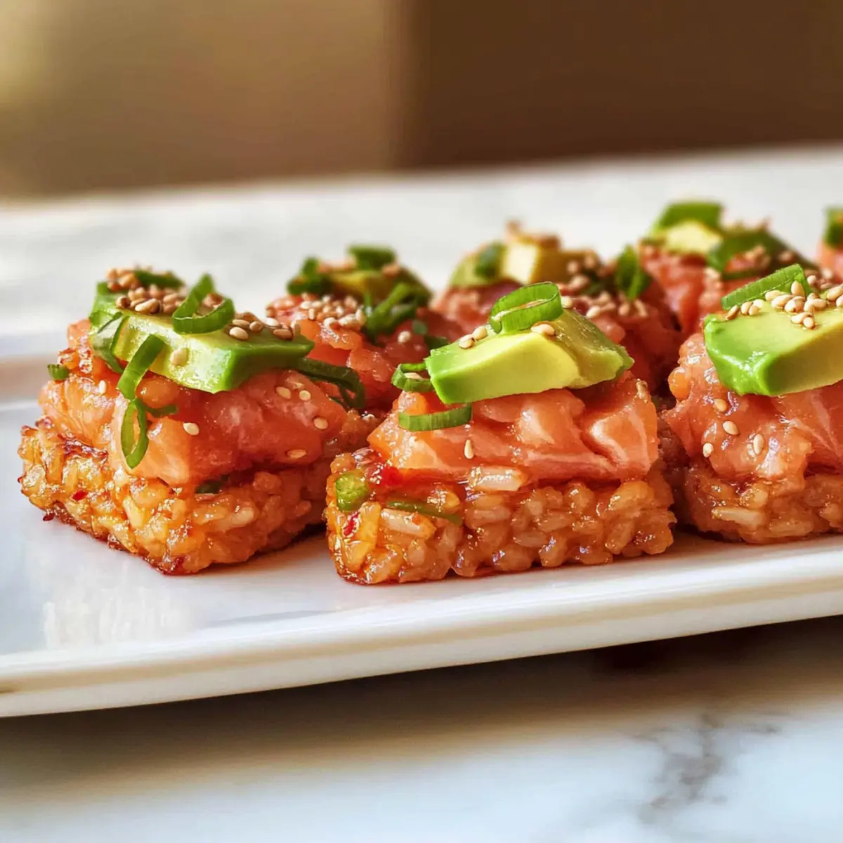 Crispy Rice with Spicy Salmon