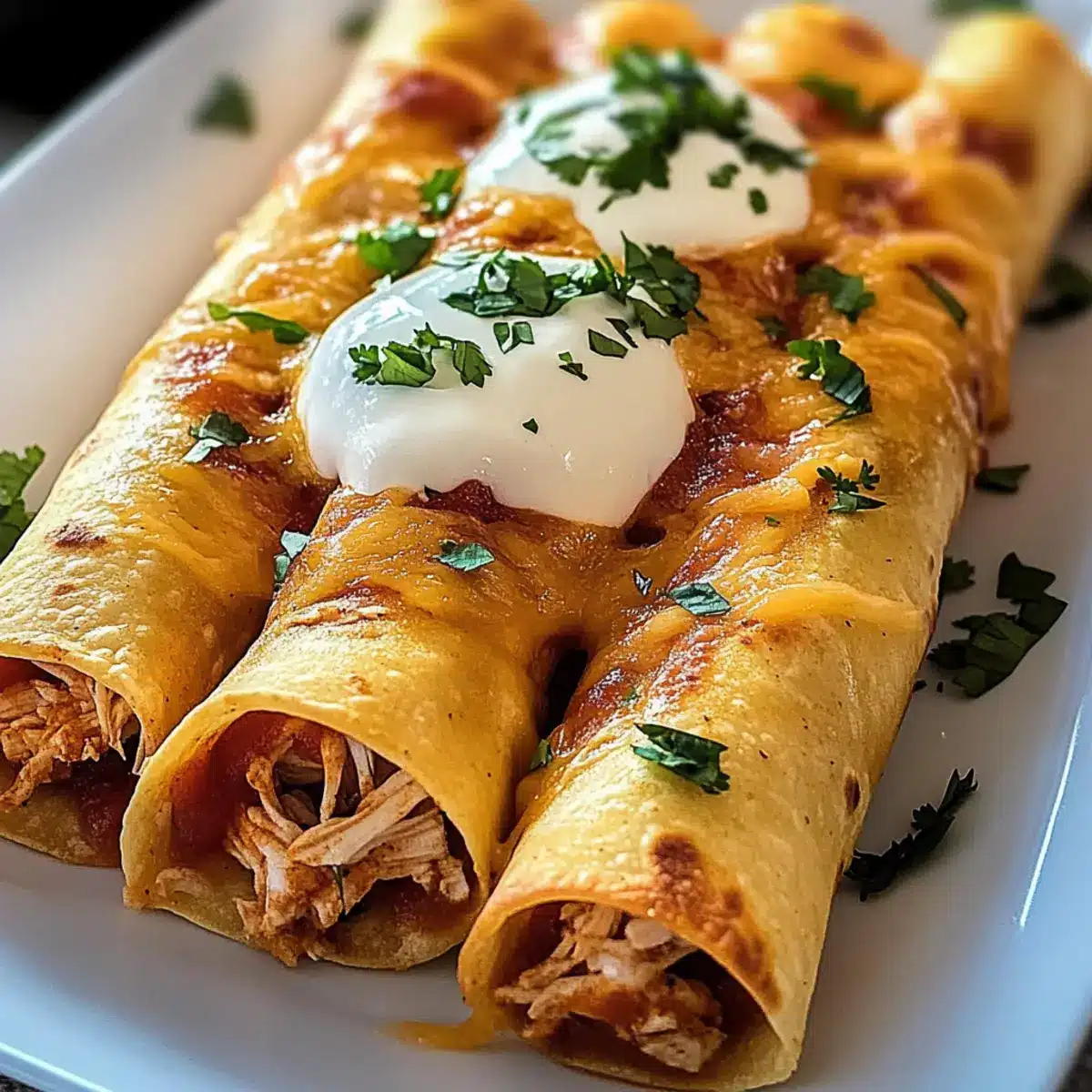 Crunchy Oven-Baked Chicken Taquitos