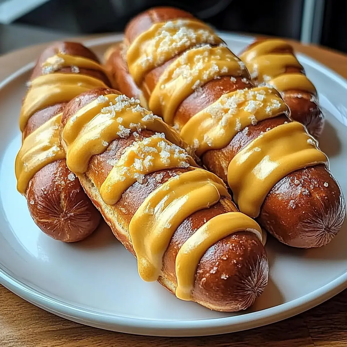 Cheesy Pretzel Dogs