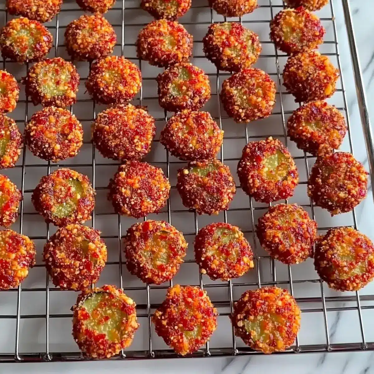 Air Fried Spicy Pickle Chips