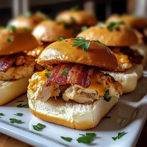 Chicken Bacon Ranch Sliders