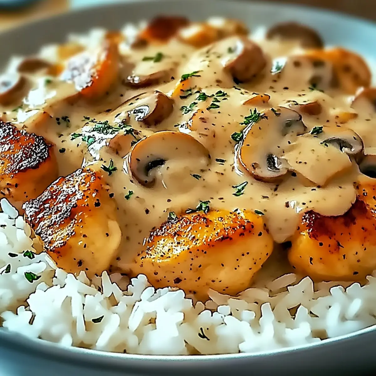 Smothered Chicken and Rice