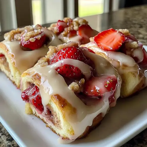 Strawberry Cheesecake Cinnamon Rolls