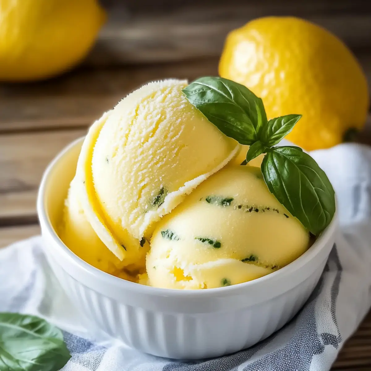Lemon Basil Sorbet