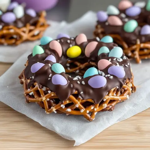 Chocolate-Covered Pretzel Nests