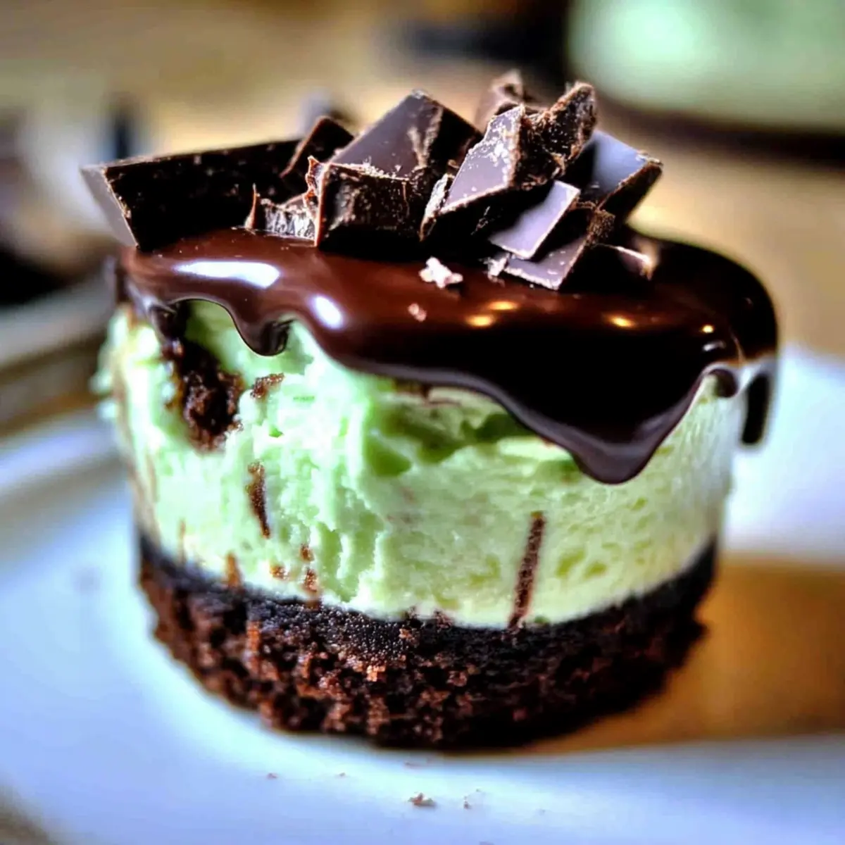 Andes Mint Mini Cheesecakes